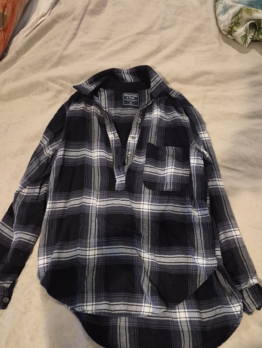 Abercrombie & Fitch Plaid Button-Down Pop Over Shirt